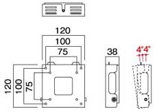 VESA規格(75×75、100×100)対応 壁掛金具【小型用】(上下角度可変型