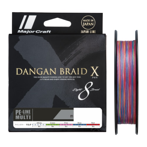 ���W���[�N���t�g �e�ۃu���C�h �N���X 300m(1.2��/25lb) �}���`�J���[ MajorCraft PE���C�� DBX8-300/1.2MC