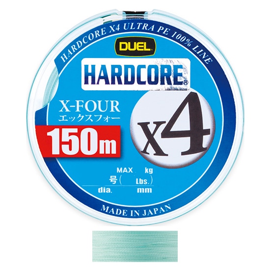 DUEL n[hRA X4 150m ~L[O[(0.6/MAX12lb) fG HARDCORE PEC H3273-MG